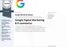 Google Digital Marketing &amp; E-commerce certificate